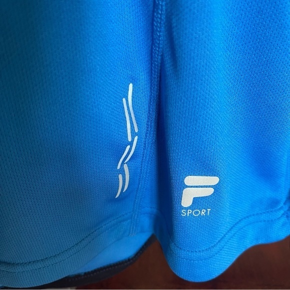 Fila sport 1/4 zip pull over blue size large lightweight reflective strips - Picture 11 of 12